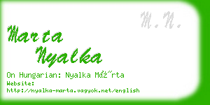 marta nyalka business card